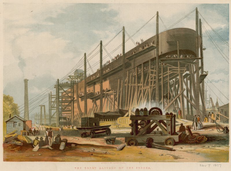 O Great Eastern sobre os estoques de John Wilson Carmichael