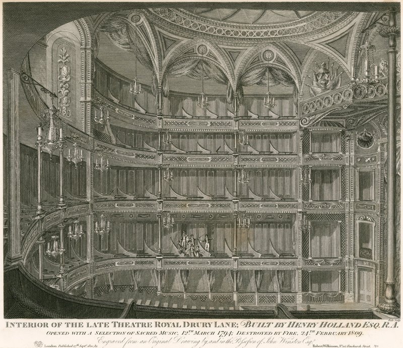 Interior, de, a, tarde, teatro, real, drury, pista, londres de John Winston