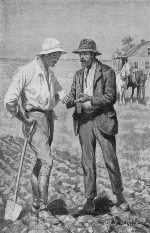 Dr. Charles Saunders detém na mão o primeiro Trigo Marquês de John de Walton