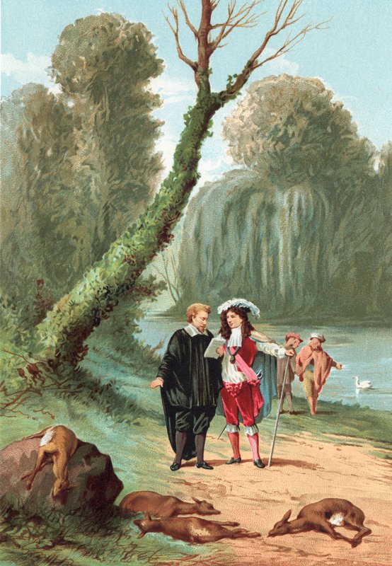 William Harvey com o rei Charles I no parque em Windsor de Jose Armet Portanell