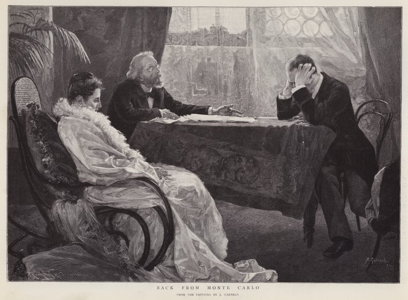 Regresso de Monte Carlo (litho) de Jose Garnelo y Alda