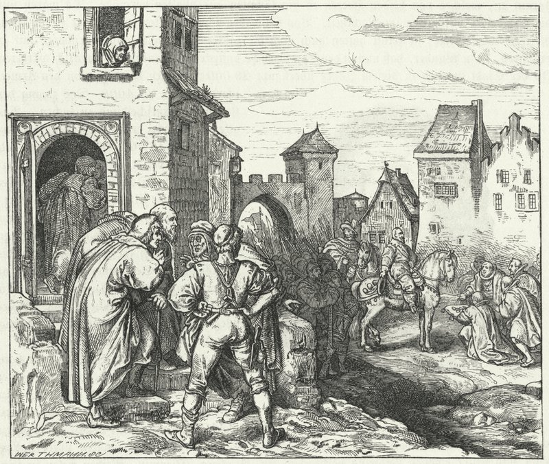 Gustav Adolphus da Suécia entra em Munique, 1632 de Josef Mathias Trenkwald
