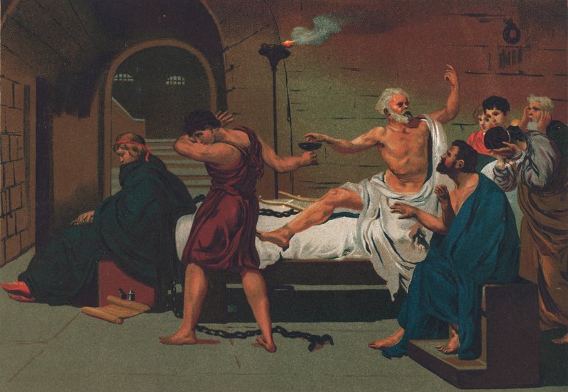 Morte de Sócrates de Josep or Jose Planella Coromina