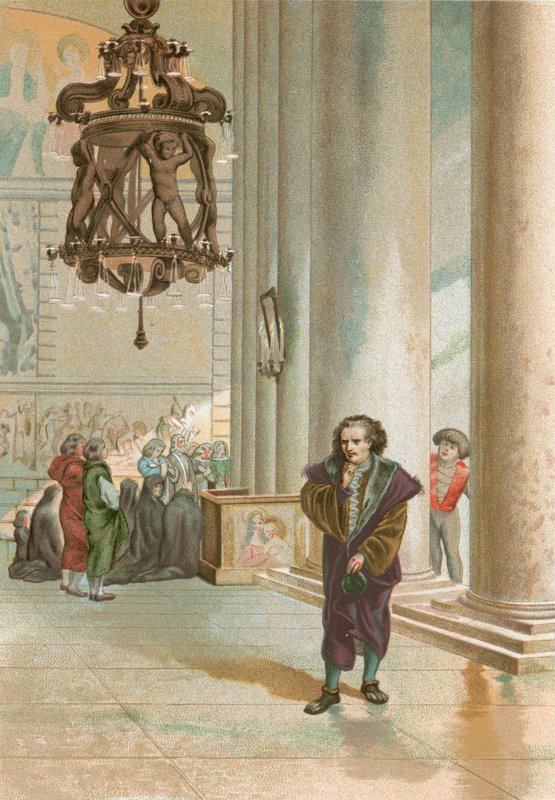 Galileo na catedral de Pisa de Josep or Jose Planella Coromina
