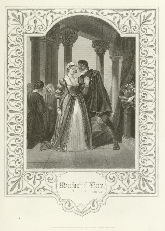 O comerciante de Veneza, ato III, cena ii de Joseph Kenny Meadows