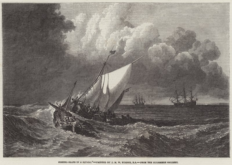Barcos de pesca em Squall de Joseph Mallord William Turner