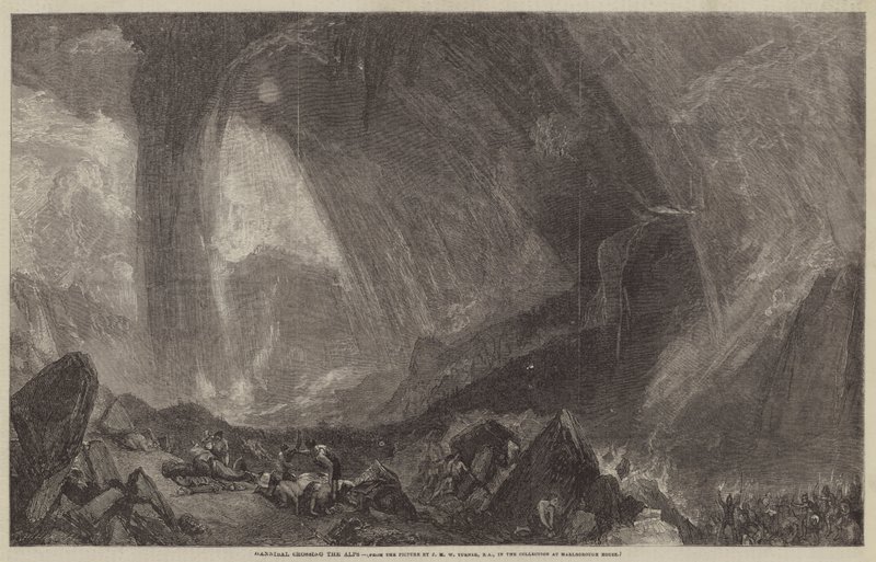 Aníbal cruzando os Alpes de Joseph Mallord William Turner