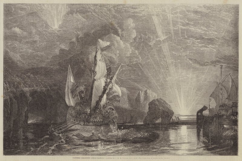 Ulysses ridicularizando Polifemo de Joseph Mallord William Turner