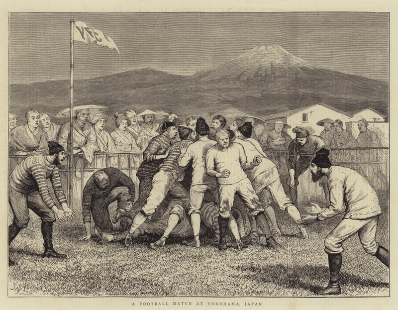 Um jogo de futebol em Yokohama, Japão de Joseph Nash