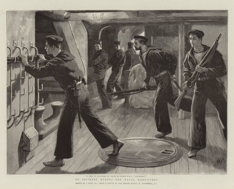 Um incidente durante as manobras navais de Joseph Nash