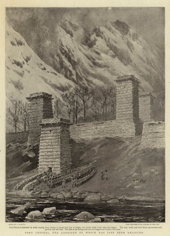 Fort Chitral, a guarnição de que acaba de ser aliviada de Joseph Nash