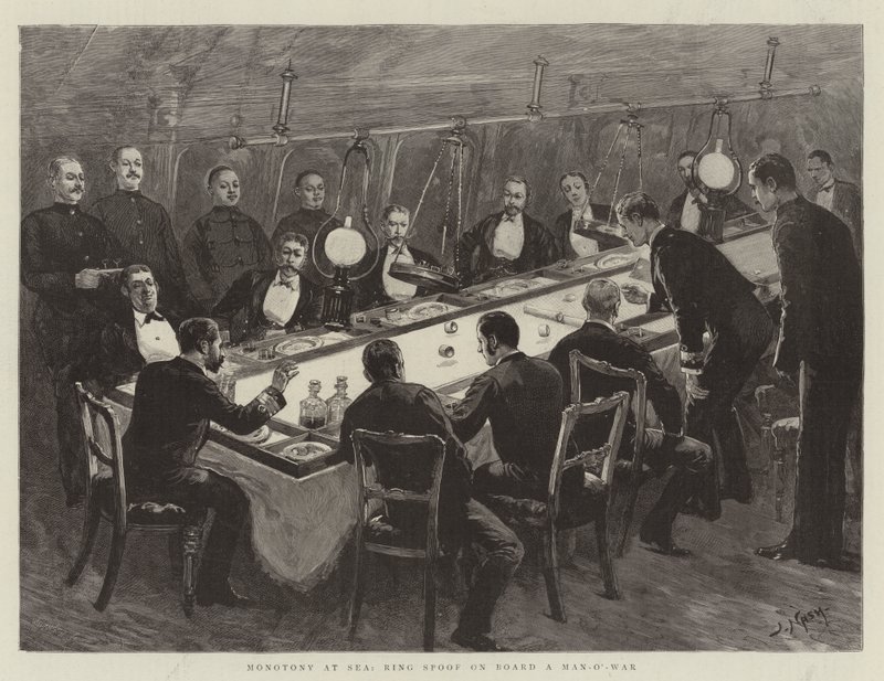 Monotonia no Mar, Ring Spoof a bordo de um Man-o&39;-War de Joseph Nash