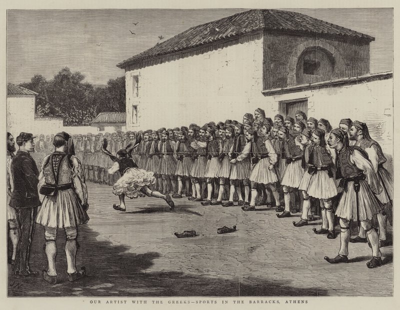 Nosso Artista com os Gregos, Esportes nos Quartéis, Atenas de Joseph Nash