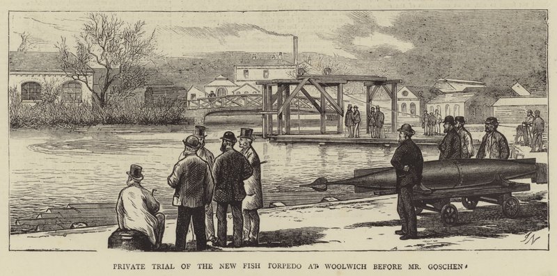 Prova Privada do Novo Torpedo de Peixe em Woolwich antes do Sr. Goschen de Joseph Nash