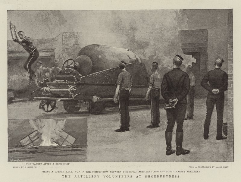 Os voluntários de artilharia no Shoeburyness de Joseph Nash