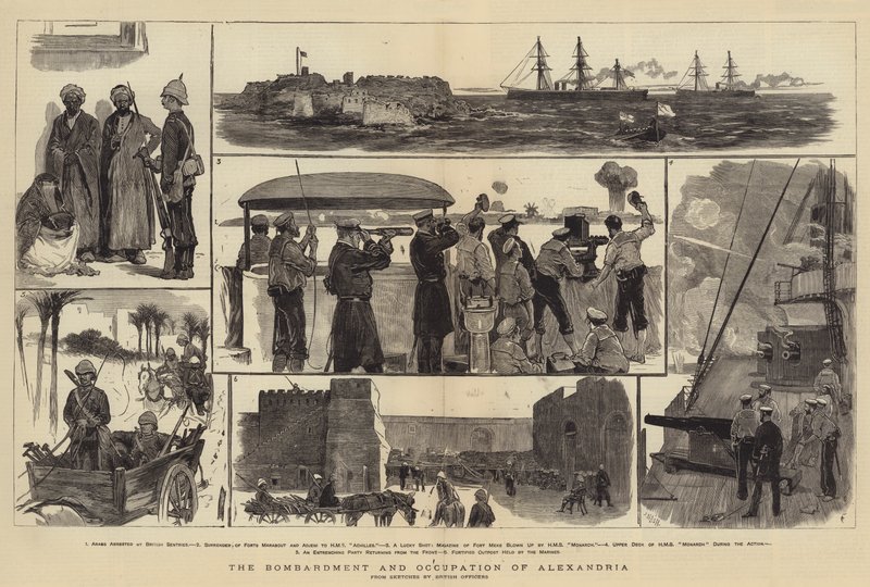 O bombardeio e a ocupação de Alexandria de Joseph Nash