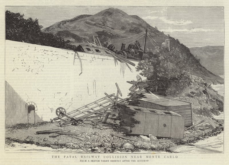 A Colisão Fatal Railway perto de Monte Carlo de Joseph Nash