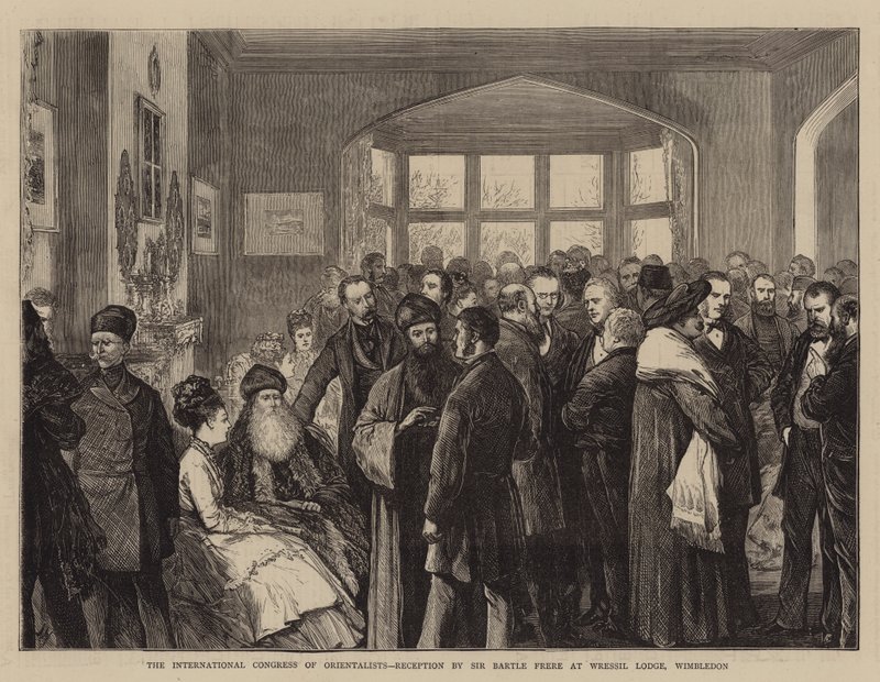 O Congresso Internacional de Orientalistas, Recepção de Sir Bartle Frere no Wressil Lodge, Wimbledon de Joseph Nash