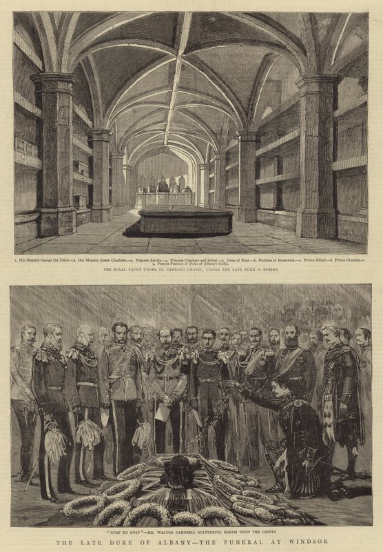 O Duque tardio de Albany, o funeral em Windsor de Joseph Nash