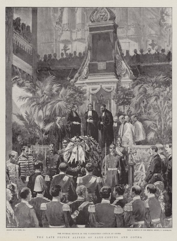 O falecido príncipe Alfred de Saxe-Coburg e Gotha de Joseph Nash
