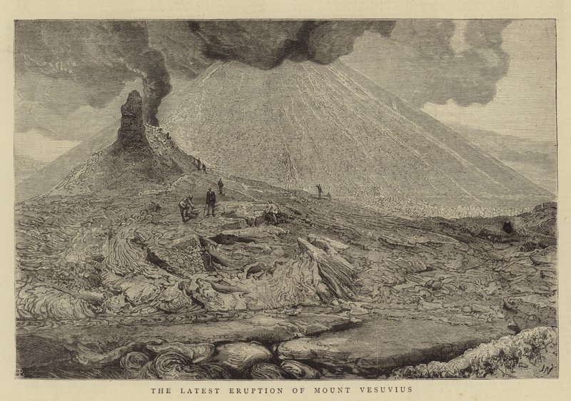 A mais recente erupção do Monte Vesúvio de Joseph Nash