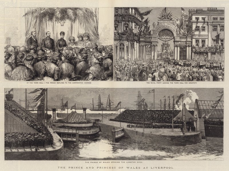 O Príncipe e Princesa de Gales em Liverpool de Joseph Nash