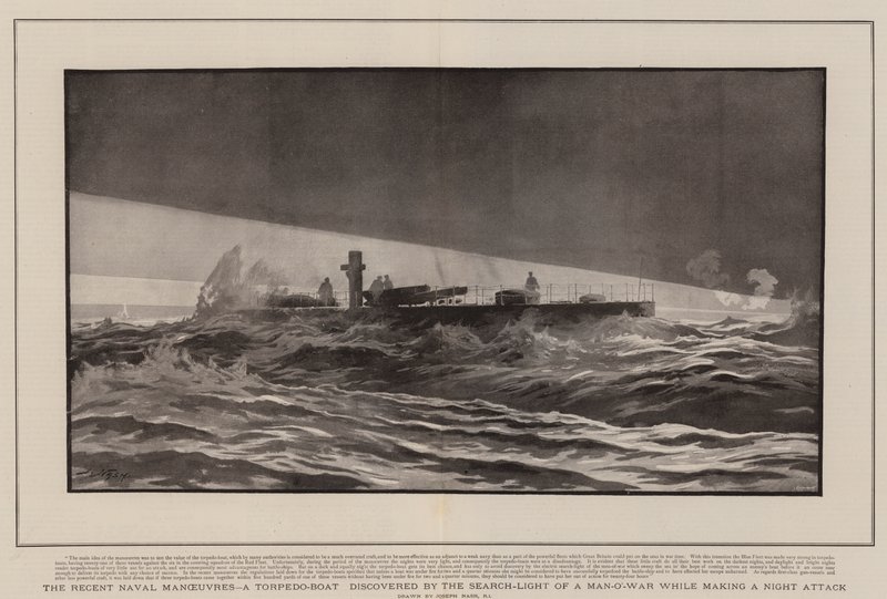 As Manobras Navais Recentes, um Torpedo-Barco descoberto pela Luz de Busca de uma Guerra Homem-a&39;&39;&39; enquanto fazia um Ataque Noturno de Joseph Nash