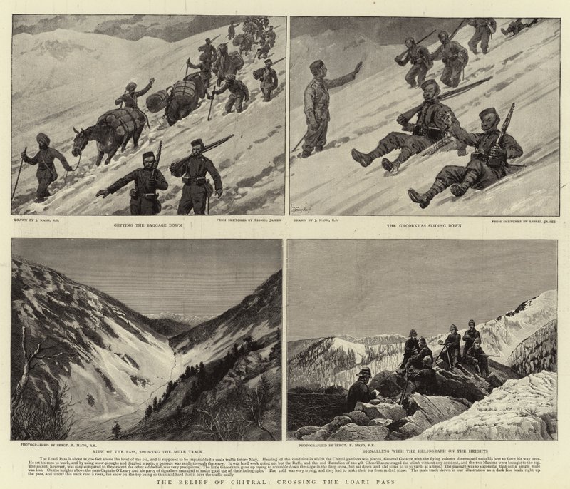 O relevo de Chitral, atravessando o Loari Pass de Joseph Nash