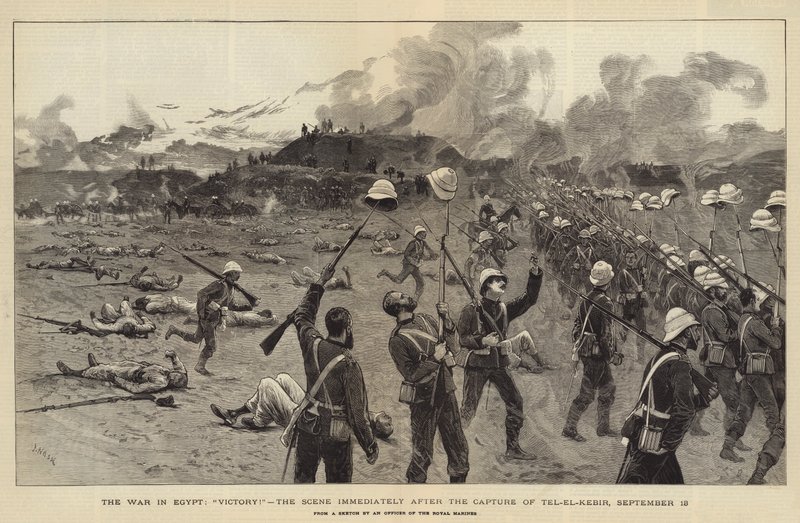 A guerra no Egito, vitória !, a cena imediatamente após a captura de Tel-el-Kebir, 13 de setembro de Joseph Nash