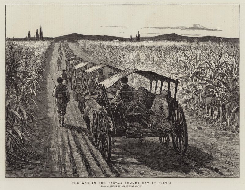 A guerra no Oriente, um dia de verão em Servia de Joseph Nash