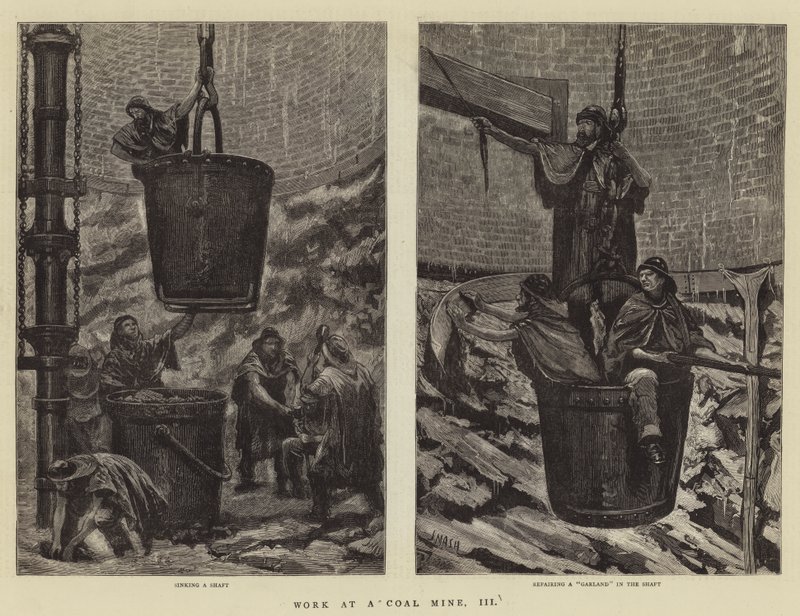 Trabalhar em uma mina de carvão, III de Joseph Nash