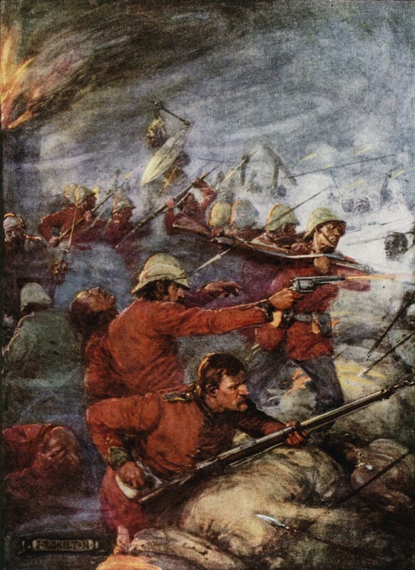 Batalha de Rorke&39;s Drift, Natal, Guerra Inglês-Zulu, 1879 de Joseph Ratcliffe Skelton