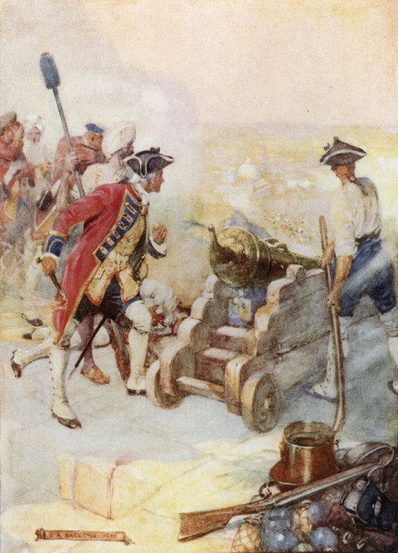Clive demitiu um dos canhões de Joseph Ratcliffe Skelton