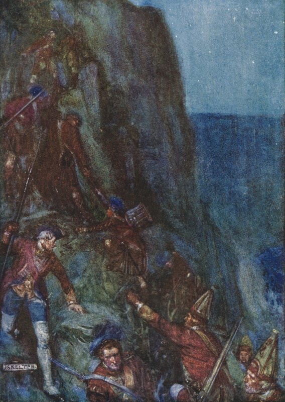 Escorregando e tropeçando, os homens continuaram de Joseph Ratcliffe Skelton
