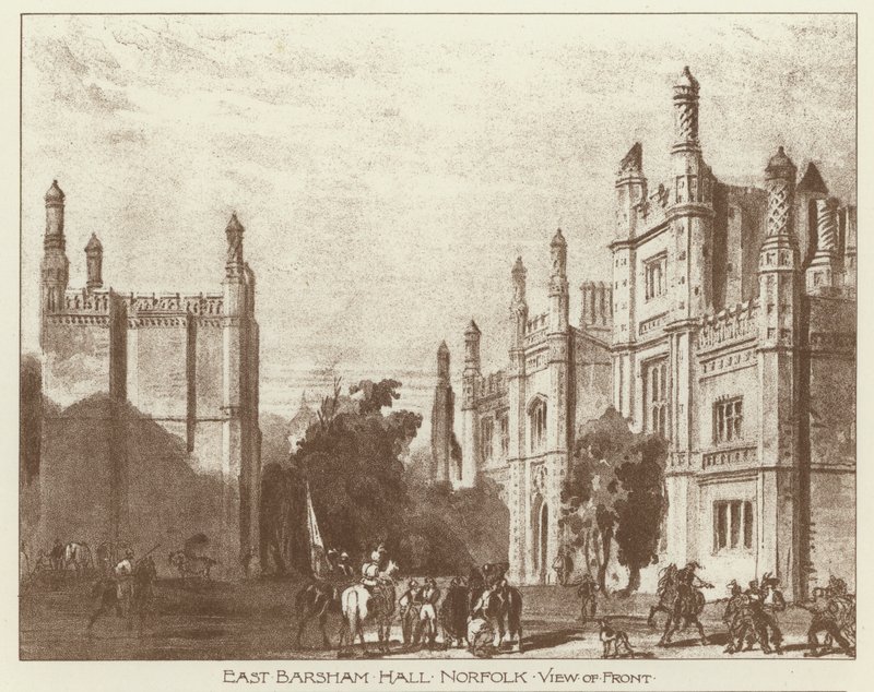East Barsham Hall, Norfolk (litho) de Joseph (after) Nash