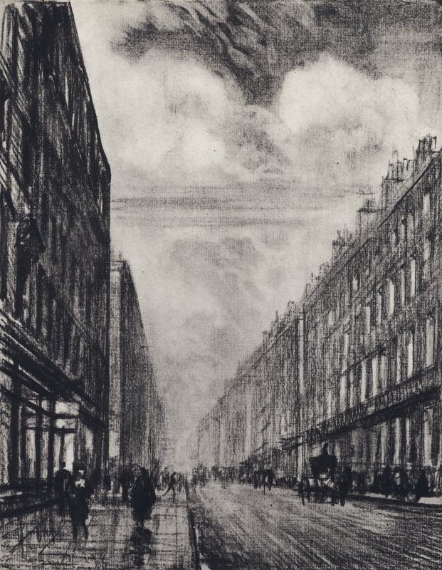 Baker Street (litografia) de Joseph (after) Pennell