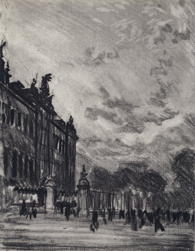 Palácio de Buckingham (litho) de Joseph (after) Pennell