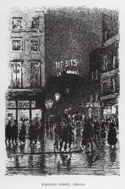 Burleigh Street, Strand (litho) de Joseph (after) Pennell