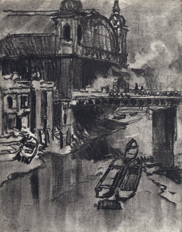 Cannon Street Station (litho) de Joseph (after) Pennell
