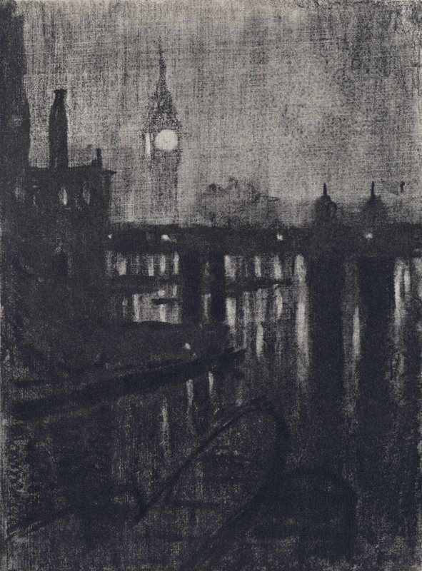 Torre do Relógio, Noite (litho) de Joseph (after) Pennell
