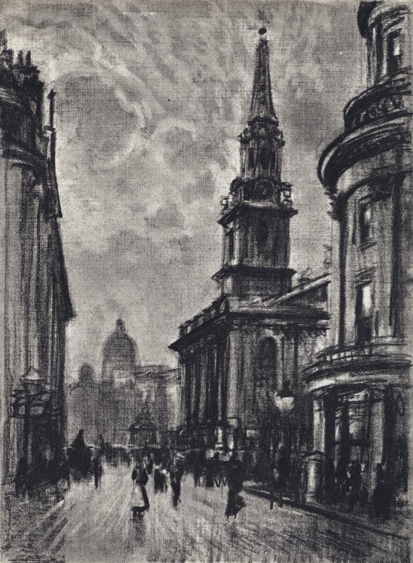 Duncannon Street, de Charing Cross (litho) de Joseph (after) Pennell