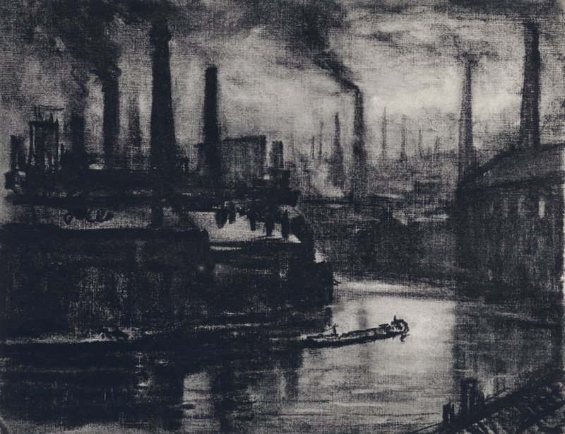 Leste de Londres (litho) de Joseph (after) Pennell