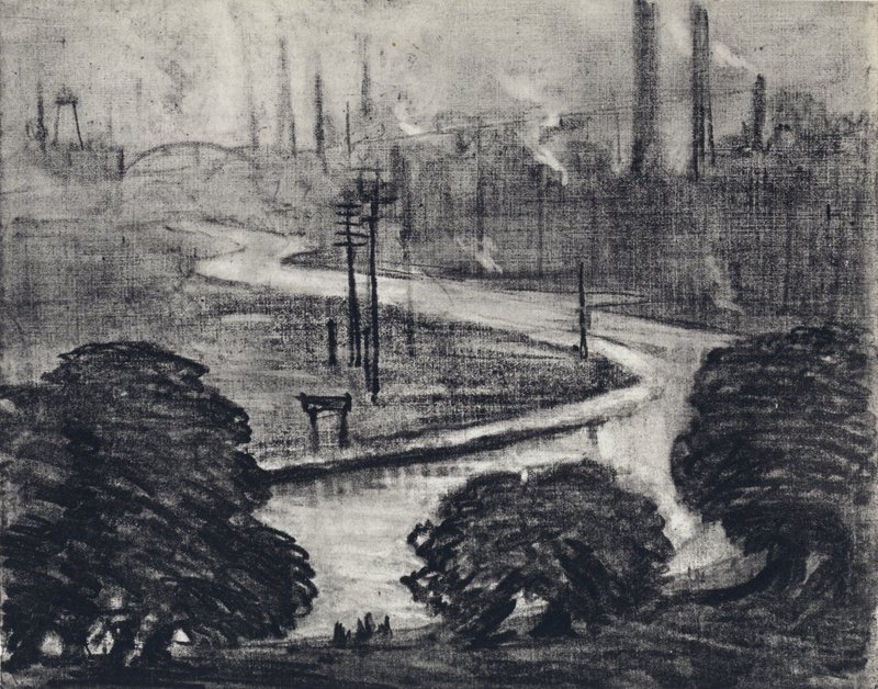 East London, The River Lea (litho) de Joseph (after) Pennell