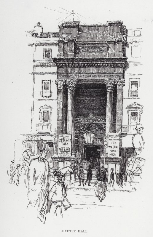 Exeter Hall (litho) de Joseph (after) Pennell