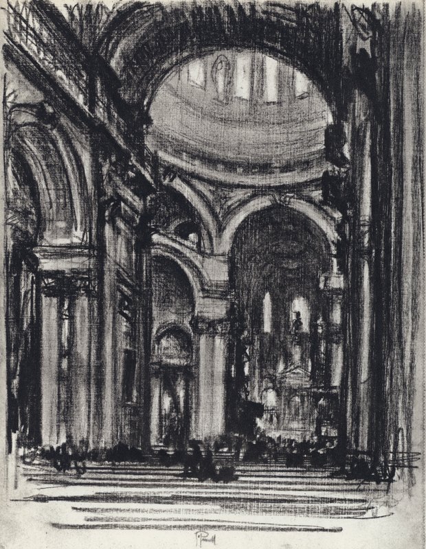 São Paulo, A Nave (litho) de Joseph (after) Pennell