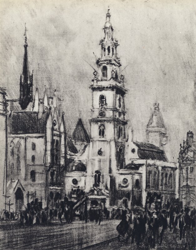 O Cordão (litho) de Joseph (after) Pennell