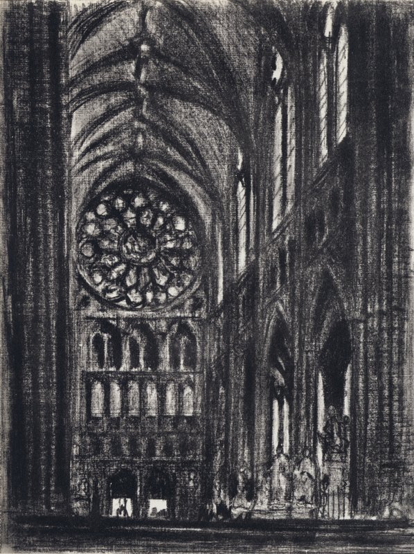 O Transept, Westminster (litho) de Joseph (after) Pennell