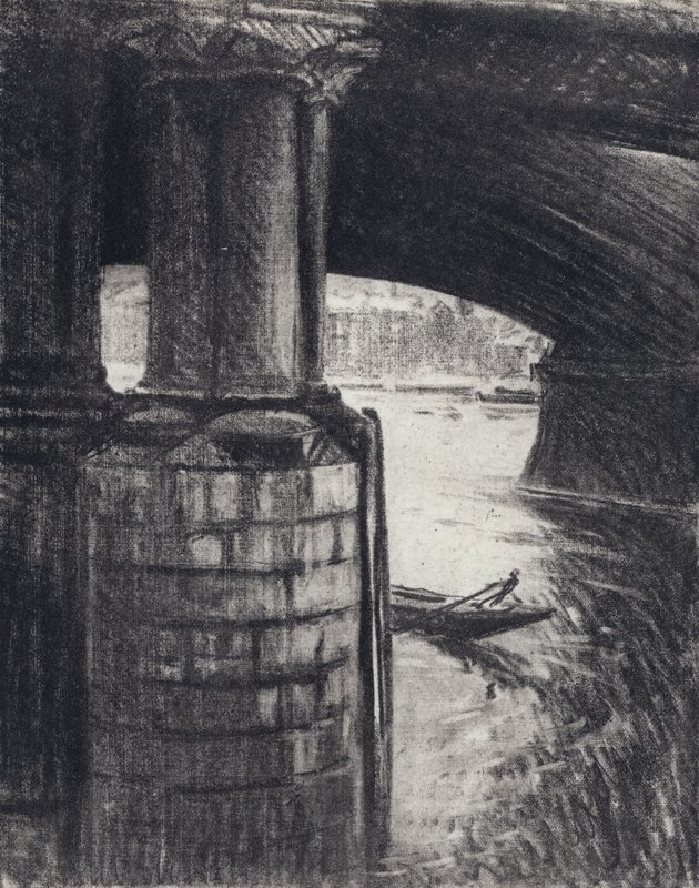 Debaixo de Blackfriars (litho) de Joseph (after) Pennell