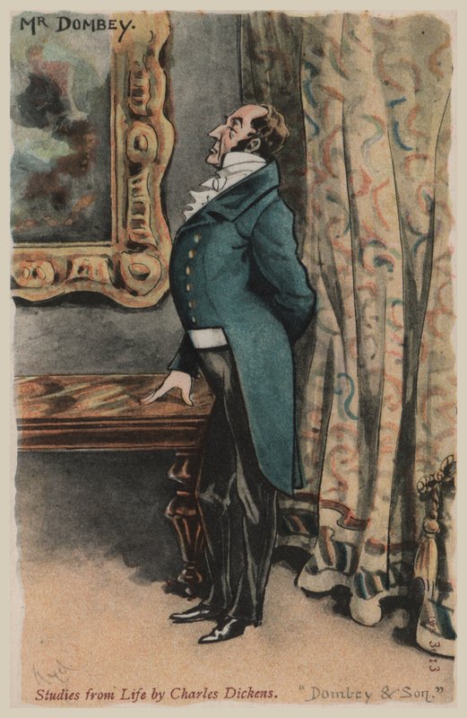 Sr. Dombey, Dombey & Son (cor litho) de Joseph Clayton  Clarke