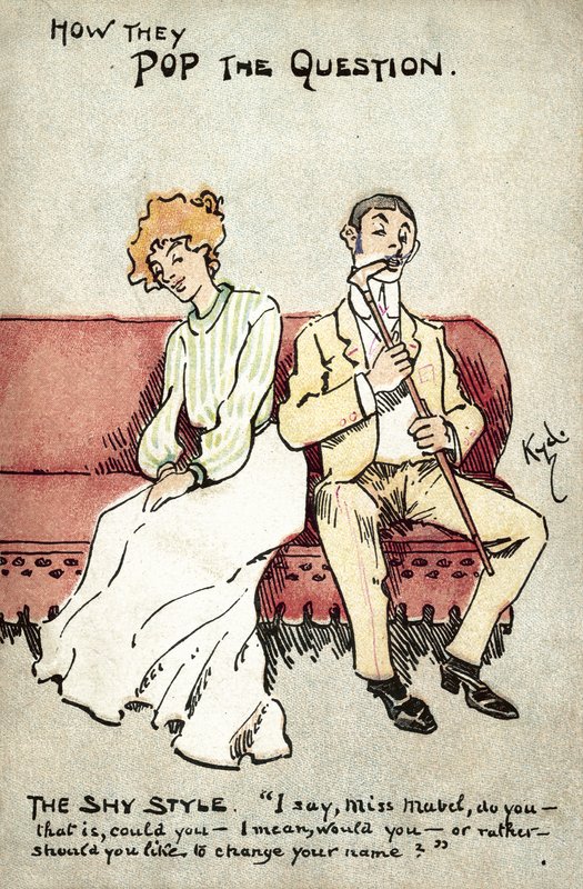 Como colocar a questão, o estilo tímido (cor litho) de Joseph Clayton  Clarke